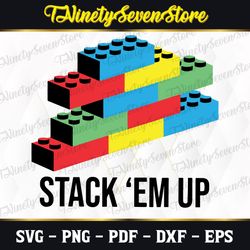 Stack Em Up DIGITAL DOWNLOAD svg, dxf, png, pdf, Gracies Corner Custom name Svg, Png, Dxf