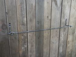 Hand forged towel bar 24", Bathroom Accessories, Wrought iron, Towel holder, Towel rack