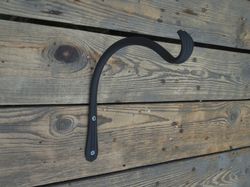 Hand forged arched hook, Plant hanger hook, Blacksmith made plant hanger, Blacksmith art, Lantern hanger