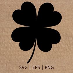 Four Leaf Clover Svg | St Patrick's Day SVG | Big Clover PNG | SVG DIGITAL File | Cricut Svg File Digital Download | 012