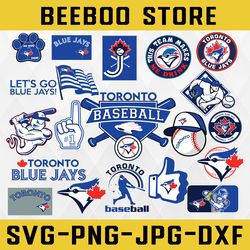 21 Files Toronto Blue Jays svg,  Cut Files, SVG Files, Baseball Clipart, Cricut, Toronto svg, Blue Jays svg, MLB svg