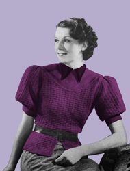 Vintage Knitting Pattern 171 Daisy Design Jacket Women