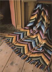 Florentine Afghan Vintage Crochet Pattern 168