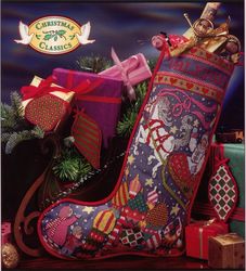 Snow Princess Stocking Vintage cross stitch pattern PDF Christmas Stocking Designs embroidery