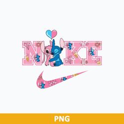 Stitch Angel Valentine's Day Nike Png, Nike Valentine Png, Disney Valentine Png