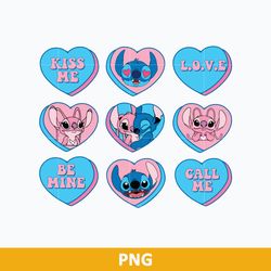 Stitch Angel Valentine's Day Png, Stitch And Angel Png, Valentine Day Png, Disney Valentine Png