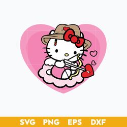 Valentine Bunny Kitty Cupid Svg, Kitty Valentine Svg, Valentine's Day Svg Digital File