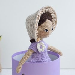 PDF Pattern, Crochet hat for doll, Smart doll accessories