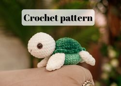 Crochet turtle plush pattern, crochet sea turtle, turtle plush pattern pdf
