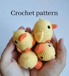 Crochet duck pattern, crochet duck, amigurumi duck pattern