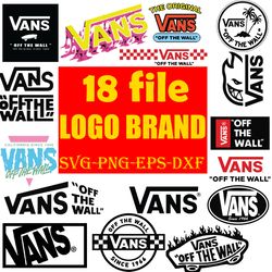 18 Logo vans Brand Bundle Svg, Fashion Brand Svg, vans logo Silhouette Svg File Cut Digital Download