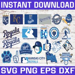 Bundle 22 Files Kansas City Royals Baseball Team svg, Kansas City Royals Svg, MLB Team  svg, MLB Svg, Png, Dxf, Eps, Jpg