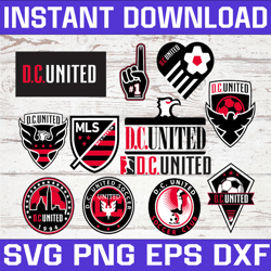 Bundle 12 Styles MLS DC United Soccer Team svg, DC United svg, MLS Teams svg, MLS Svg, Png, Dxf, Eps, Instant Download