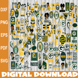 Bundle 105 Files Green Bay Packers Football Team Svg, Green Bay Packers svg, NFL Teams svg, NFL Svg, Png, Dxf, Eps