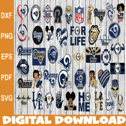 Bundle 46 Files Los Angeles Rams Football Team Svg, Los Angeles Rams svg, NFL Teams svg, NFL Svg, Png, Dxf, Eps