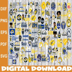 Bundle 112 Files New Los Angeles Rams Football Team Svg, New Los Angeles Rams svg, NFL Teams svg, NFL Svg, Png, Dxf