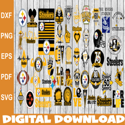 Bundle 50 Files Pittsburgh Steelers Football Teams Svg, Pittsburgh Steelers svg, NFL Teams svg, NFL Svg, Png, Dxf, Eps