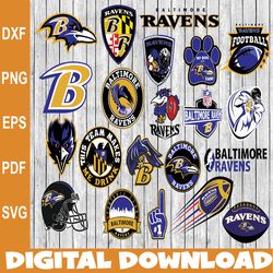 Bundle 21 Files Baltimore Ravens Football team Svg, Baltimore Ravens svg, NFL Teams svg, NFL Svg, Png, Dxf, Eps