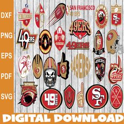 Bundle 26 Files San Francisco 49ers Football team Svg, San Francisco 49ers Svg, NFL Teams svg, NFL Svg, Png, Dxf, Eps