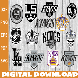 Bundle 14 Files Los Angeles Kings Hockey Team Svg, Los Angeles Kings svg, NHL Svg, NHL Svg, Png, Dxf, Eps