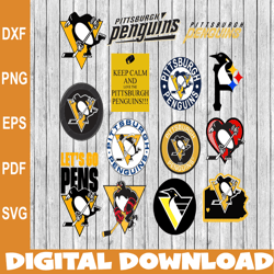 Bundle 14 Files Pittsburgh Penguins Hockey Team Svg, Pittsburgh Penguins Svg, NHL Svg, NHL Svg, Png, Dxf, Eps