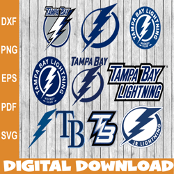 Bundle 10 Files Tampa Bay Lightning Hockey Team Svg, Tampa Bay Lightning Svg, NHL Svg, NHL Svg, Png, Dxf, Eps
