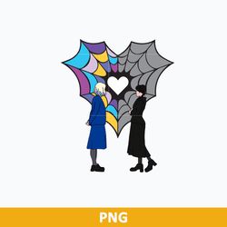 Wednesday Addams Enid Sinclair Ophelia Hall Window Heart Png, Wednesday Valentine Png
