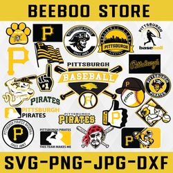22 Files Pittsburgh Pirates Svg, Cut Files, Baseball Clipart, Cricut Pittsburgh svg, Pirates svg, MLB svg