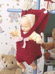 Vintage Crochet Pattern PDF, Baby Doll Backpack, PDF Digital Pattern, Baby Doll Pattern PDF.