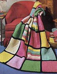 Vintage Crochet Pattern PDF, Vintage Stained Glass Afghan Crochet Pattern Pdf Instant Download Throw Blanket Plaid