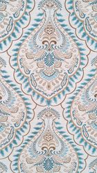 Floral Damask Fabric, Upholstery Fabric, Woven Jacquard Fabric, Turquoise Fabric, Damask Fabric, Floral Fabric
