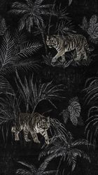 Tiger Fabric, Upholstery Fabric, Bengal Tiger Fabric, Safari Fabric, Velvet Fabric, Fabric with Tigers