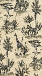 Safari Animals Fabric, Upholstery Fabric, Fabric with African Animnals, Safari Fabric