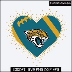 I Love Jaguars svg sport fans baseball basketball soccer sport team Teal Gold , Digital files