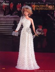 Digital Patterns for Dolls 11 1\2 inches Princess Diana Beaded Gala Gown