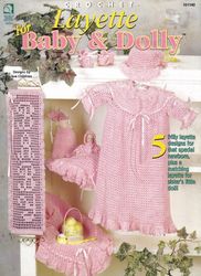 Digital Vintage  Crochet Patterns Layette for Baby and Dolly