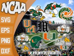 Miami Hurricanes SVG bundle , NCAA svg, NCAA bundle svg eps dxf png,digital Download ,Instant Download