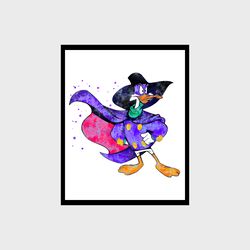 Darkwing Duck Disney Art Print Digital Files nursery room watercolor