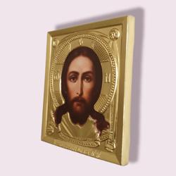 The icon of the Vernicle orthodox icon metal frame golden color free shipping