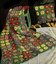 Vintage Crochet Pattern PDF, Vintage Afghan Crochet Pattern Winter Flowers Garden Floral Throw Blanket PDF
