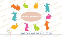Bunny silhouette svg Easter bunny svg Bunny svg Rabbit svg Happy easter svg Easter shirt svg Bunny clipart