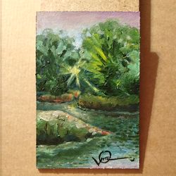 landscape miniature oil painting summer landscape oil oil miniature morning landscape oil