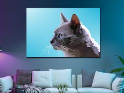 canvas  wall art, canvas printing, cat wall decor, animal home decor, canvas printing, wall hangings,abstract cat wall