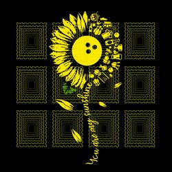 You Are My Sunshine Sunflower Bowling svg, Bowling SVG Bundle, Bowling Kegel svg, png, dxf, vector for cricut