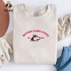 Northern Illinois Huskies Embroidered Sweatshirt, NCAA Embroidered Shirt, Embroidered Hoodie, Unisex T-Shirt