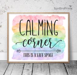 Calming Corner, Printable Wall Art, School Counselor Office Decor, Assistant Principal