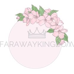 FLORAL BACKGROUND Flower Decor Frame Vector Illustration Set
