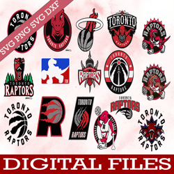 Bundle 16 Files Toronto Raptors Basketball Team SVG, Toronto Raptors svg, NBA Teams Svg, NBA Svg, Png, Dxf, Eps