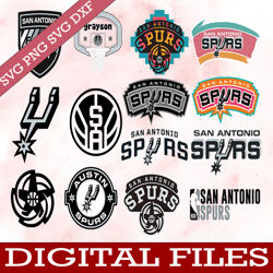 Bundle 14 Files San Antonio Spurs Basketball Team SVG, San Antonio Spurs svg, NBA Teams Svg, NBA Svg, Png, Dxf, Eps