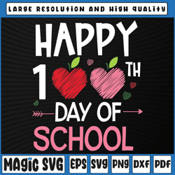 Happy 100th Day of School SVG, 100 Days of School SVG, 100th Day of School, Digital Download